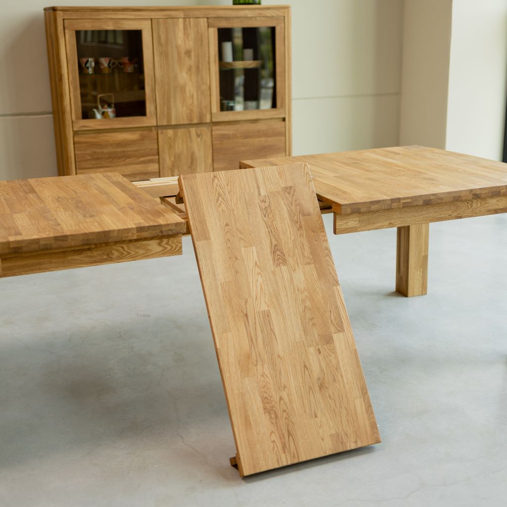 Table à manger extensible en chêne massif Balder